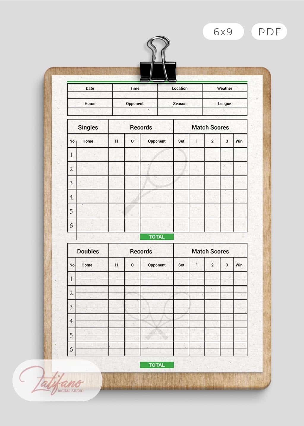 Printable Tennis Score Sheet Printable Digital Studio