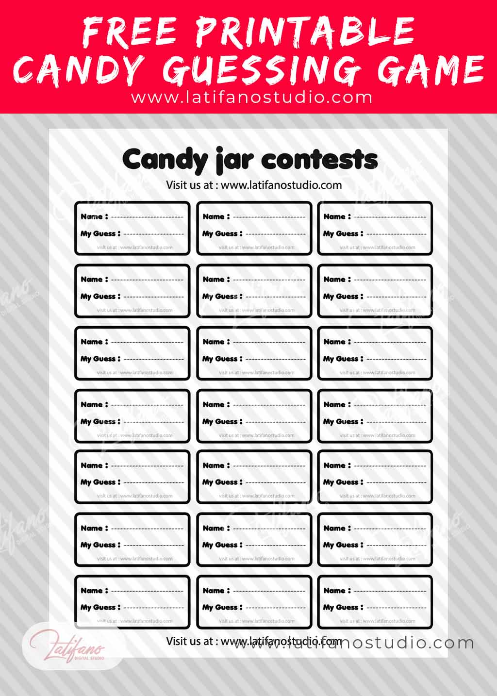 Free Printable Candy Guessing Game Free Printables And Worksheets