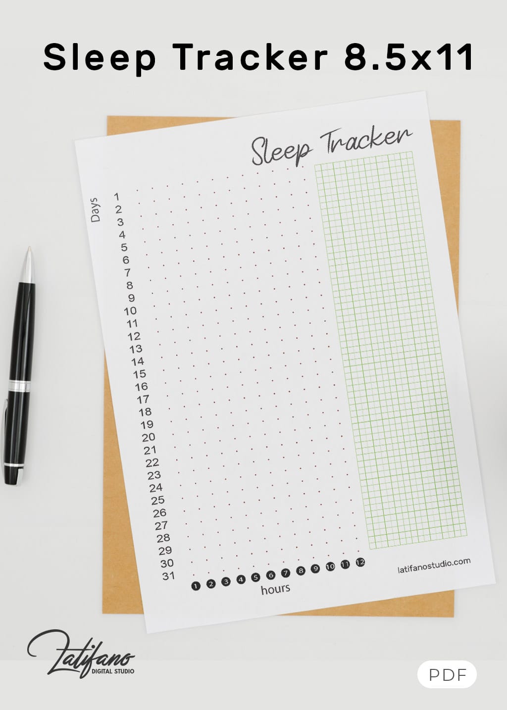 free printable sleep tracker printable