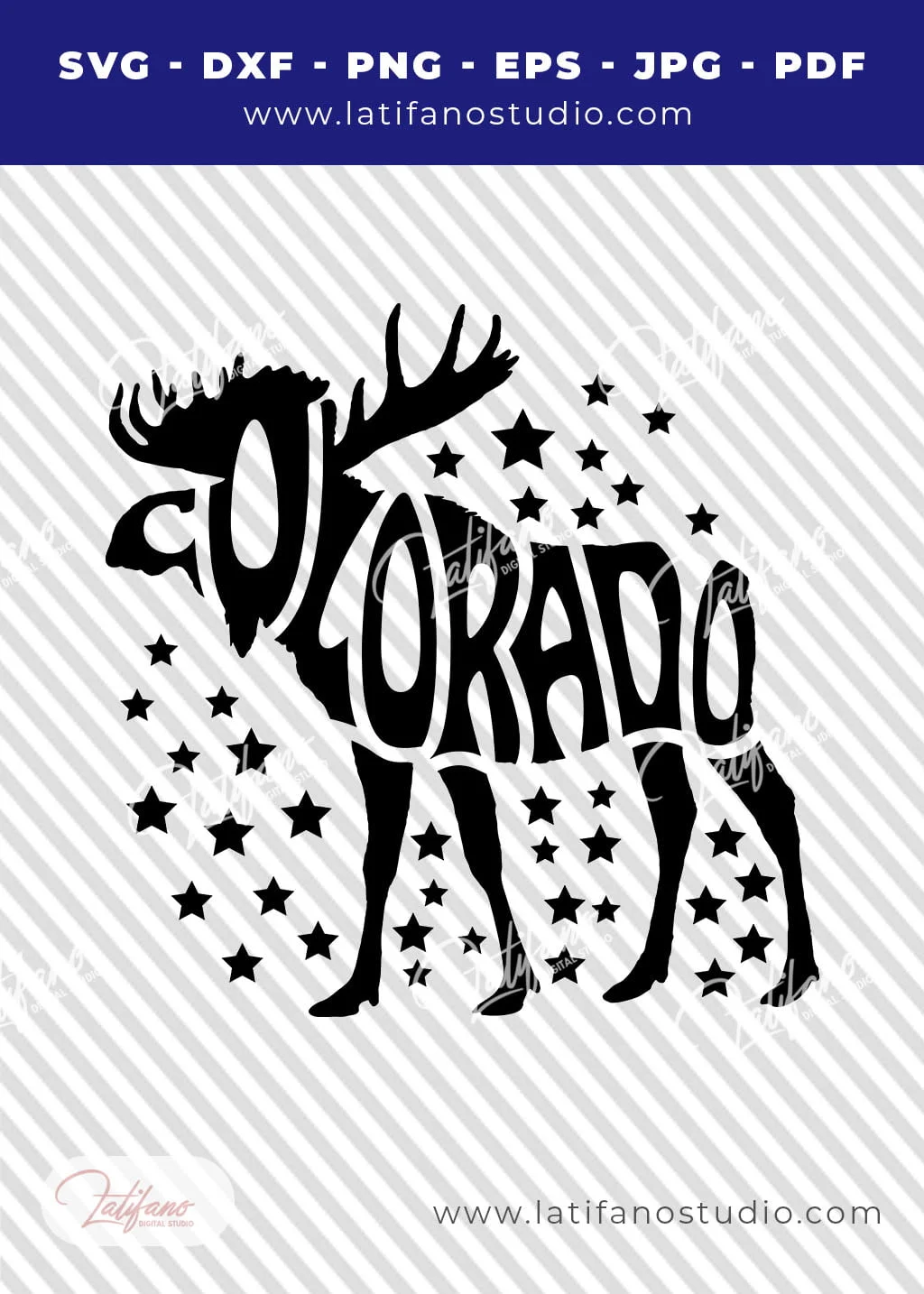 Colorado Moose SVG Cut File - Image 2