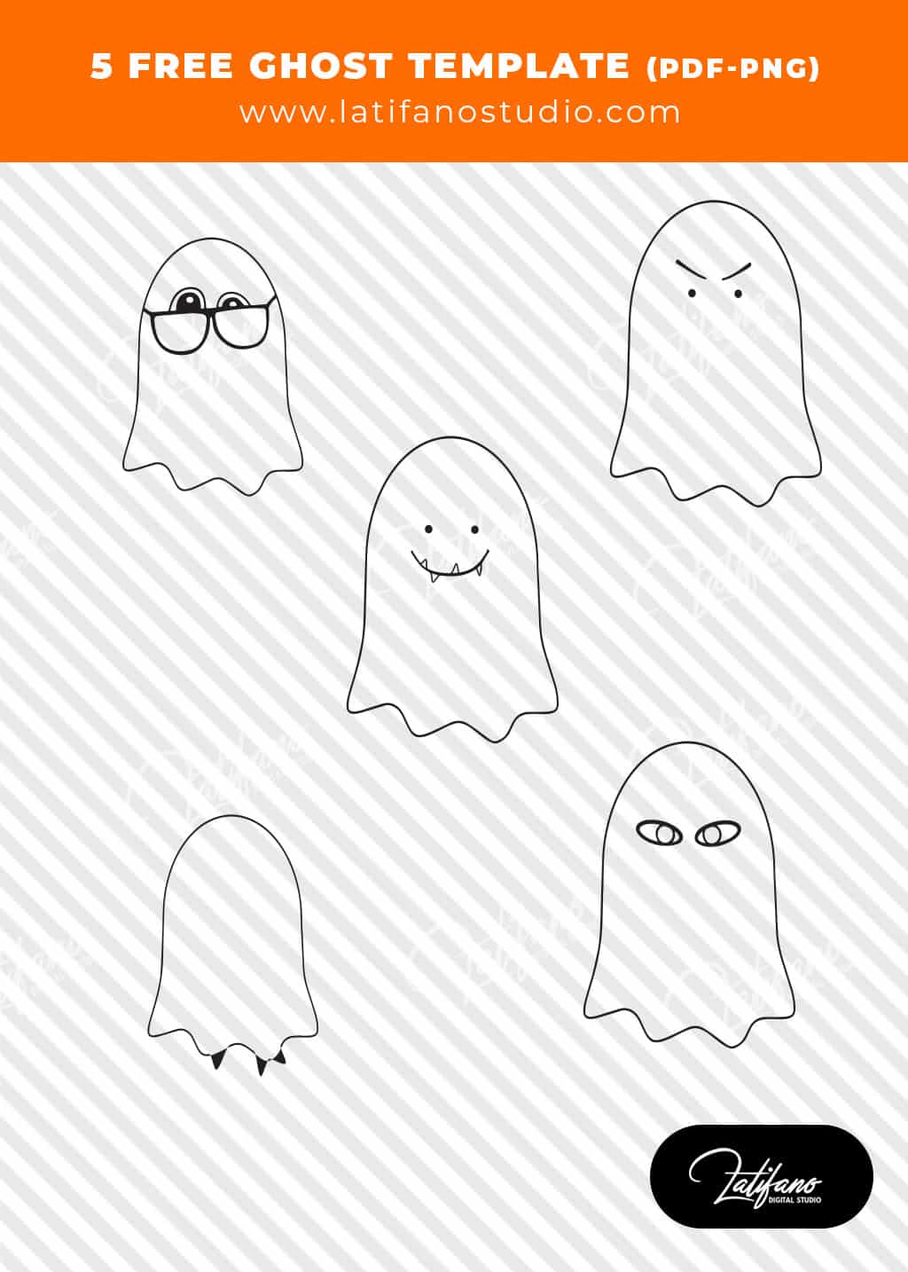 Free Printable Blank Ghost Template Printable Digital Studio