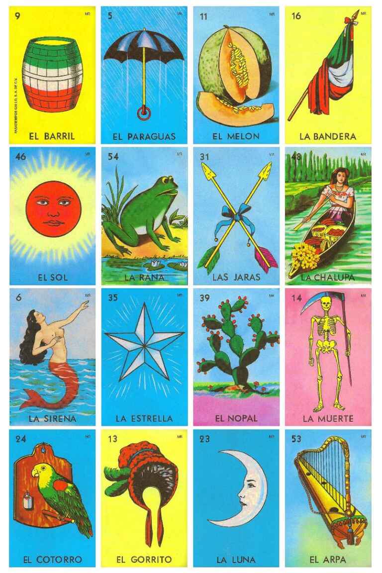 Downloadable printable Loteria cards - Free Printables coloring pages ...