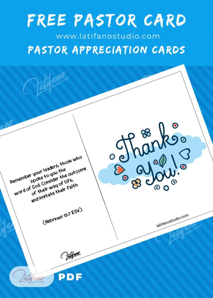 Pastor appreciation cards free printable - Pastor appreciation cards