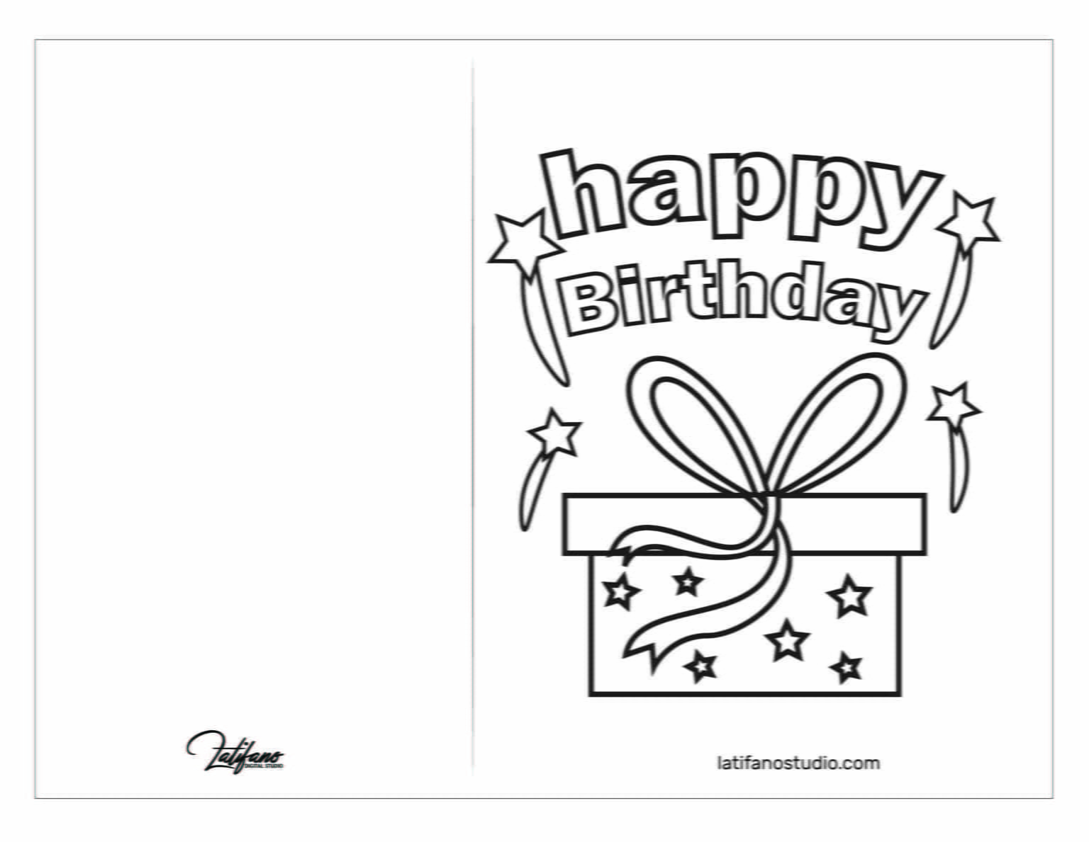 Free printable birthday coloring card - Free printable birthday ...