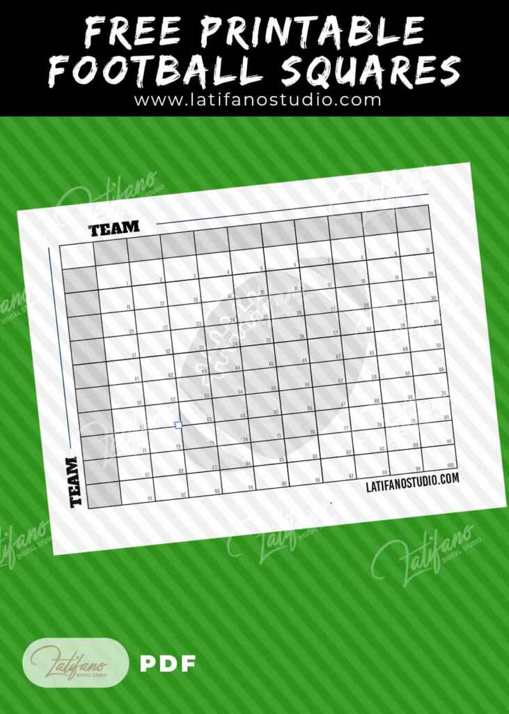 Free printable football squares pdf - Free Printables and Worksheets