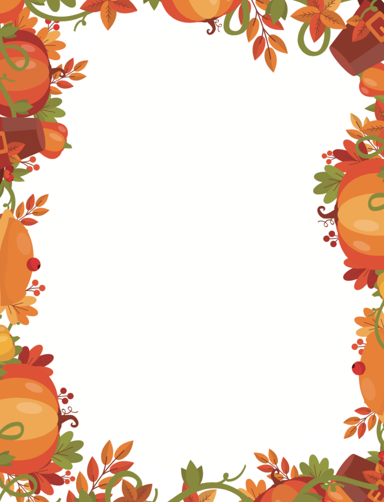 Free Printable Thanksgiving Border - Free Printables Coloring Pages And 