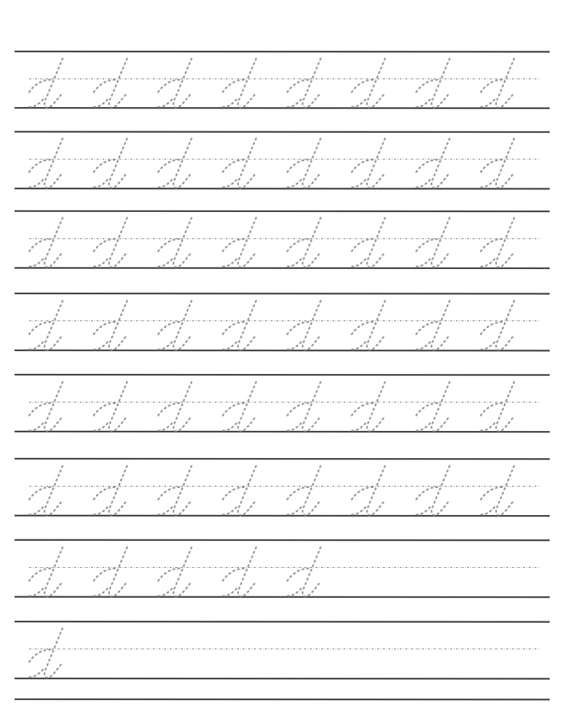 Printable cursive alphabet worksheet - improve your writing