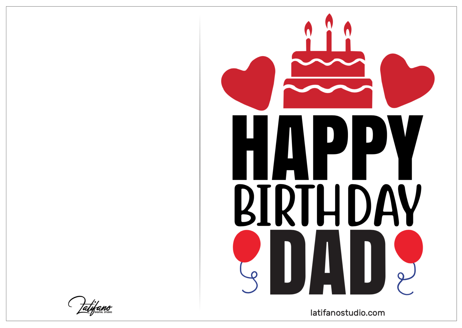 Free Printable birthday cards for dad