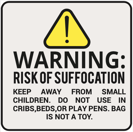 Printable Suffocation Warning Label